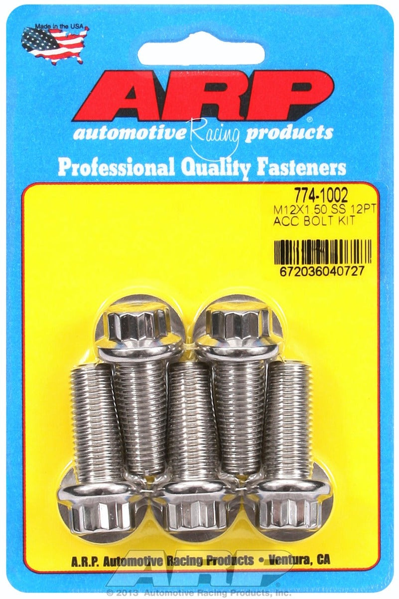 ARP 774-1002 M12 x 1.50 x 30 12pt SS bolts