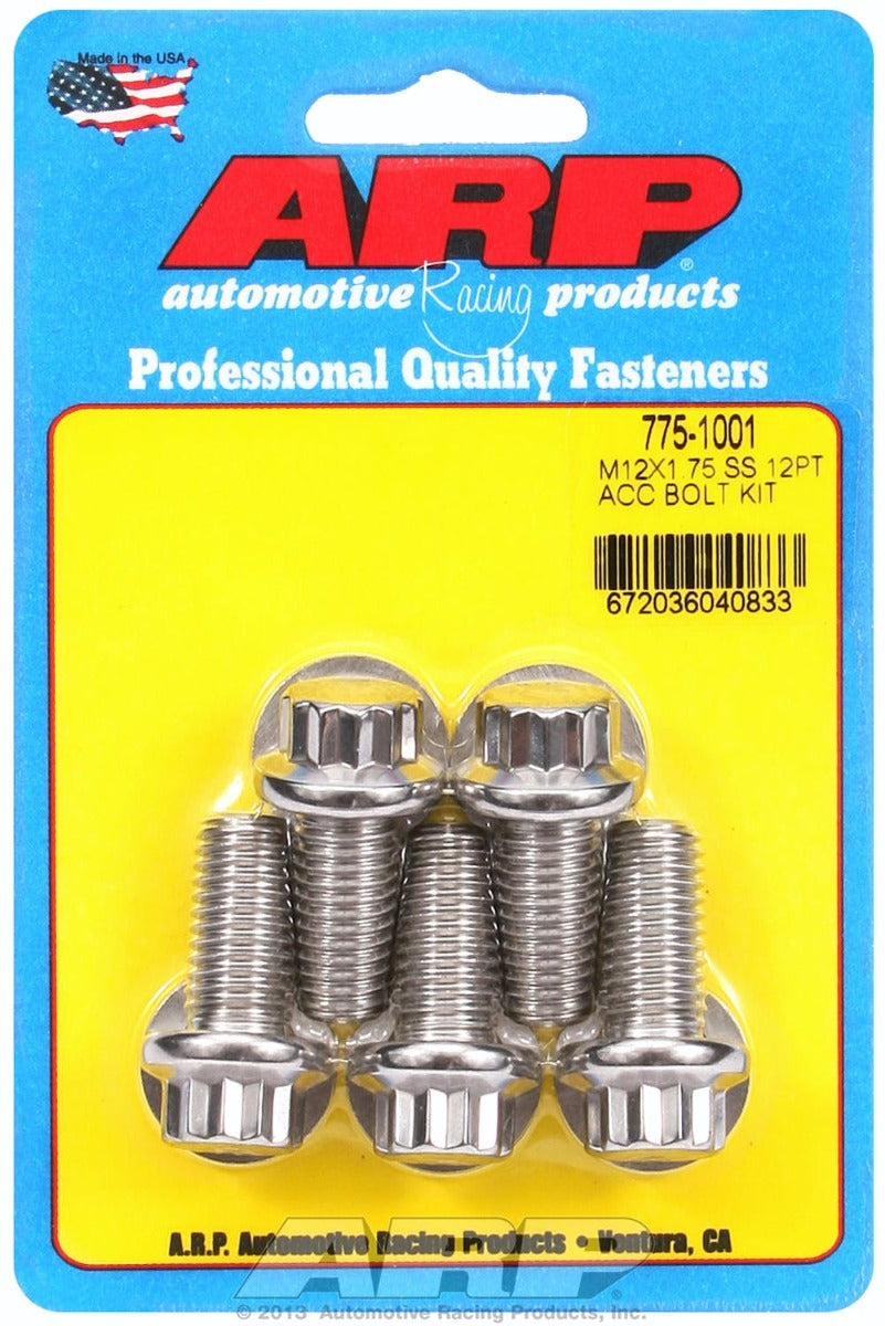 ARP 775-1001 M12 x 1.75 x 25 12pt SS bolts