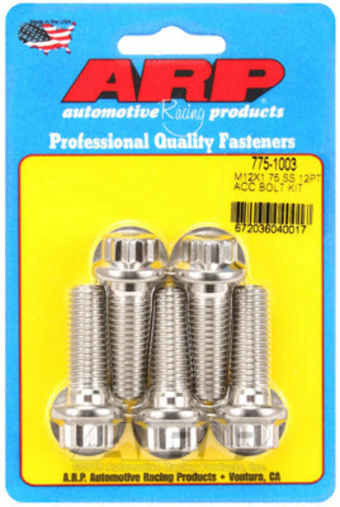 ARP 775-1003 M12 X 1.75 X 35 12pt SS bolts