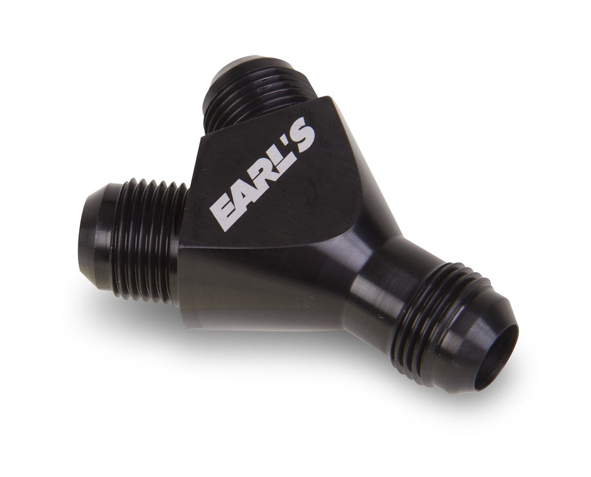 Earl's Performance Plumbing AT100175ERL BLACK -8 TO -6 MALE Y DISTRIBUTION BLOCK