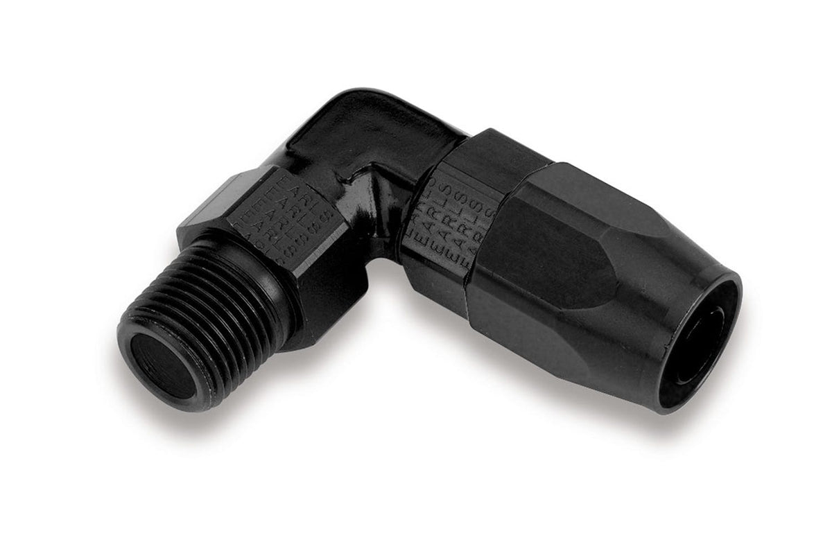 Earl's Performance Plumbing AT829010ERL BLACK 90 DEG 1/2 NPT TO -10 SWIVEL-SEAL