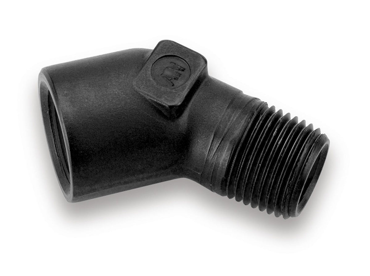 Earl's Performance Plumbing AT991501ERL BLACK 1/8 NPT 45 DEG ST. ELBOW