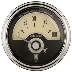AutoMeter Products 1126 GAUGE; OIL PRESS; 2 1/16in.; 100PSI; ELEC; CRUISER AD