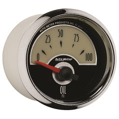 AutoMeter Products 1128 GAUGE; OIL PRESS; 2 1/16in.; 100PSI; ELEC; CRUISER
