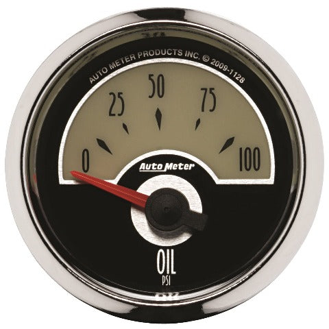 AutoMeter Products 1128 GAUGE; OIL PRESS; 2 1/16in.; 100PSI; ELEC; CRUISER