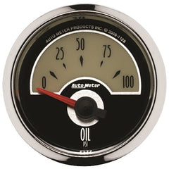AutoMeter Products 1128 GAUGE; OIL PRESS; 2 1/16in.; 100PSI; ELEC; CRUISER