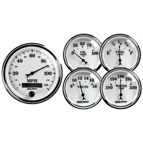 AutoMeter Products 1200 Old Tyme White II Street Rod Kit
