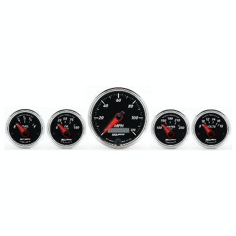 AutoMeter Products 1201 Designer Black II 5 piece Kit