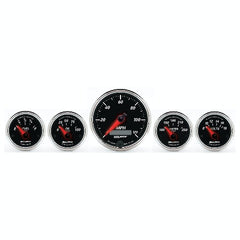 AutoMeter Products 1201 Designer Black II 5 piece Kit