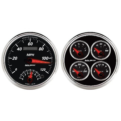 AutoMeter Products 1204 Designer Black II 2 piece 5in Kit