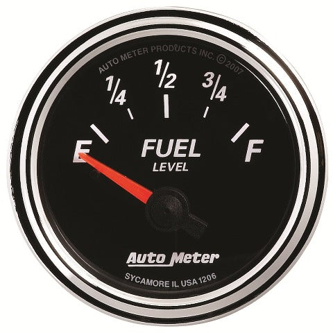 AutoMeter Products 1206 Designer Black II 2-1/16in Fuel Level 240-33 ohms