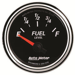 AutoMeter Products 1206 Designer Black II 2-1/16in Fuel Level 240-33 ohms
