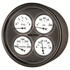 AutoMeter Products 1210 Old Tyme White II Quad Gauge