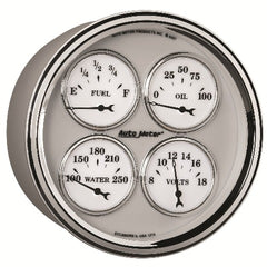 AutoMeter Products 1210 Old Tyme White II Quad Gauge