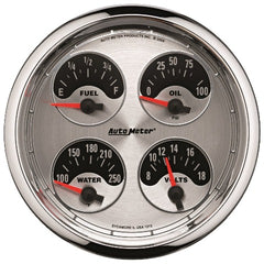 AutoMeter Products 1212 5 Quad (240-33, 100-250, 0-100, 8-18), American Muscle