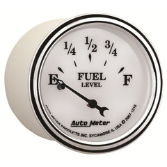 AutoMeter Products 1216 Old Tyme White II Fuel Level Gauge