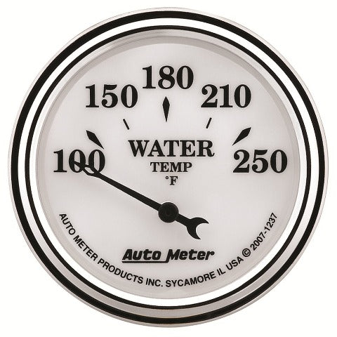 AutoMeter Products 1237 GAUGE; WATER TEMP; 2 1/16in.; 250? F; ELEC; OLD TYME WHITE II