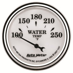 AutoMeter Products 1237 GAUGE; WATER TEMP; 2 1/16in.; 250? F; ELEC; OLD TYME WHITE II