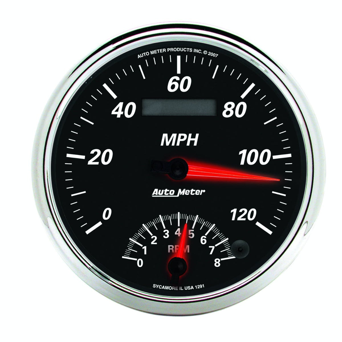 AutoMeter Products 1291 GAUGE; TACH/SPEEDO; 5in.; 120MPH/8K RPM; ELEC. PROGRAM; DESIGNER BLACK II