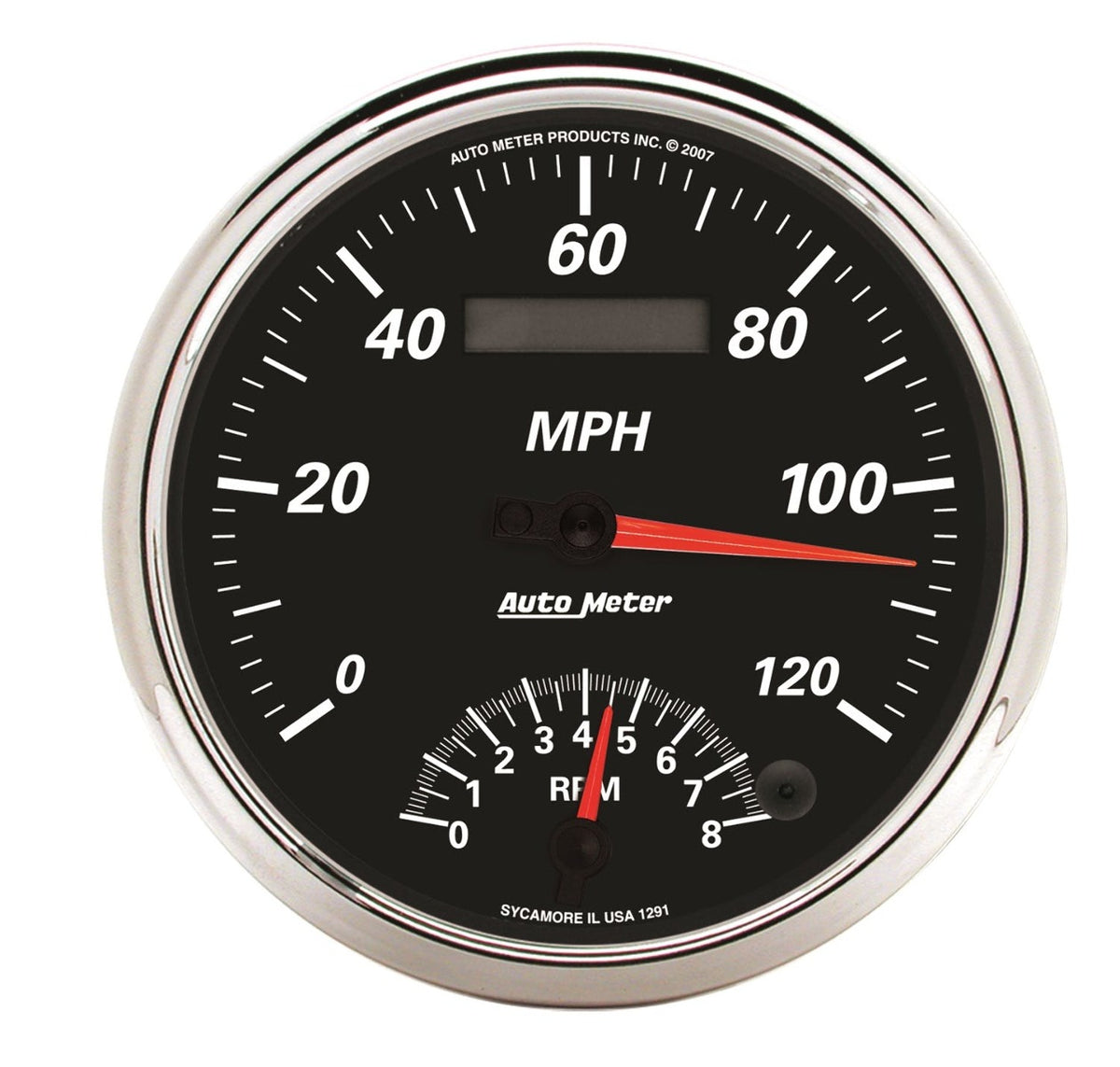 AutoMeter Products 1291 GAUGE; TACH/SPEEDO; 5in.; 120MPH/8K RPM; ELEC. PROGRAM; DESIGNER BLACK II