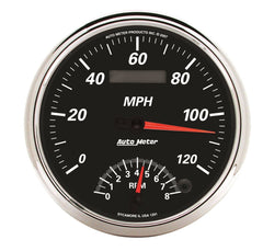 AutoMeter Products 1291 GAUGE; TACH/SPEEDO; 5in.; 120MPH/8K RPM; ELEC. PROGRAM; DESIGNER BLACK II