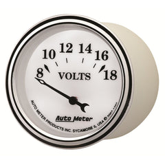 AutoMeter Products 1292 Voltmeter Gauge Old Tyme White II