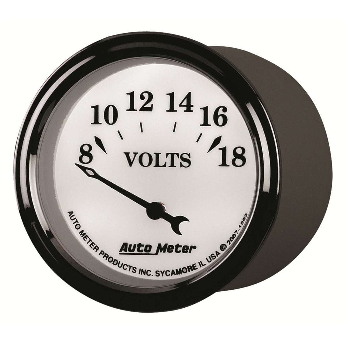 AutoMeter Products 1292 Voltmeter Gauge Old Tyme White II