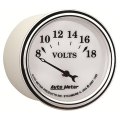 AutoMeter Products 1292 Voltmeter Gauge Old Tyme White II