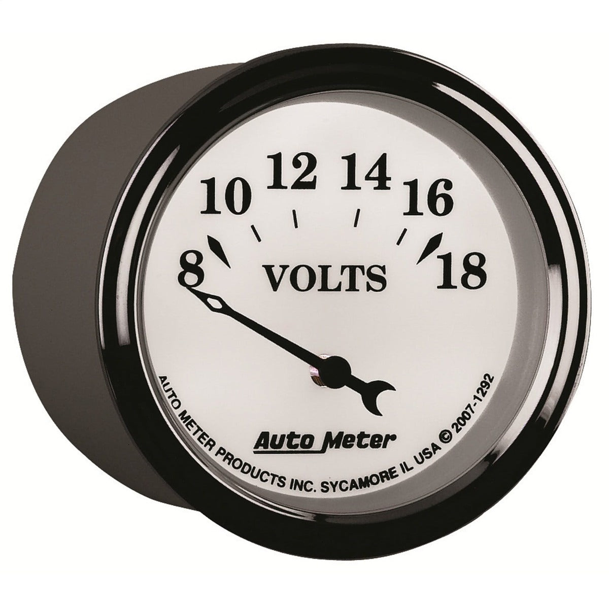 AutoMeter Products 1292 Voltmeter Gauge Old Tyme White II