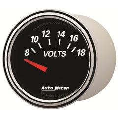 AutoMeter Products 1293 GAUGE; VOLTMETER; 2 1/16in.; 18V; ELEC; DESIGNER BLACK II