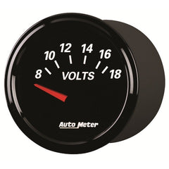 AutoMeter Products 1293 GAUGE; VOLTMETER; 2 1/16in.; 18V; ELEC; DESIGNER BLACK II