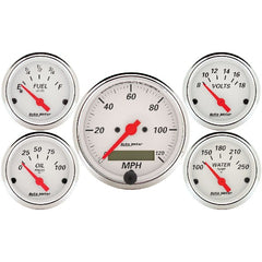 AutoMeter Products 1302 5 Pc. Kit Artic White (Electric Speedo)