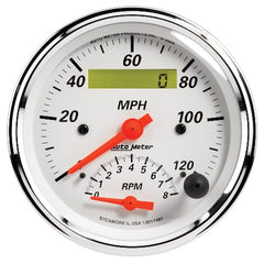 AutoMeter Products 1309 Quad Gauge and Tach/Speedo Combo 3-3/8in - Artic White