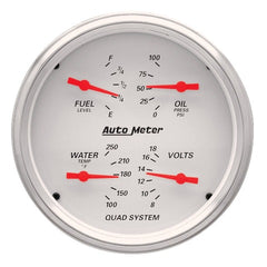 AutoMeter Products 1310 Quad Gauge Artic White