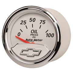 AutoMeter Products 1327-00408 2 Oil Pressure, 0-100 PSI, SSE, Chevy Vintage