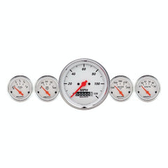 AutoMeter Products 1340 Gauge Kit; 5 pc.; 3 3/8in./2 1/16in.; Elec. Speedometer; Arctic White