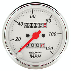 AutoMeter Products 1396 Gauge; Speedometer; 3 1/8in.; 120mph; Mechanical; Arctic White