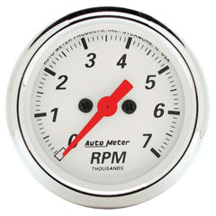 AutoMeter Products 1397 Arctic White Electric Tachometer 2 1/16 in. 7000 RPM