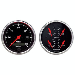 AutoMeter Products 1408 Quad Gauge/Speedo Kit Designer Black