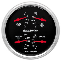 AutoMeter Products 1410 Quad Gauge Designer Black