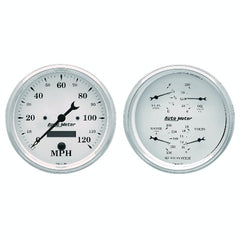 AutoMeter Products 1603 Quad Guage Kit Old Tyme White