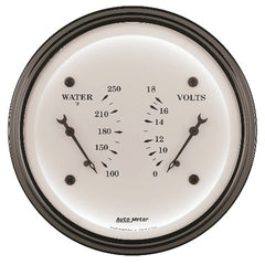 AutoMeter Products 1630 Gauge; Dual; WTMP/VOLT; 3 3/8in.; 250? F/18V; Elec; Old Tyme White