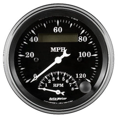 AutoMeter Products 1781 Tach/Speedometer Gauge 120mph, 8K RPM Old Tyme Black