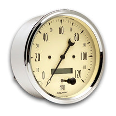 AutoMeter Products 1889 Gauge; Speedometer; 5in.; 120mph; Elec. Prog. w/LCD Odo; Antique Beige