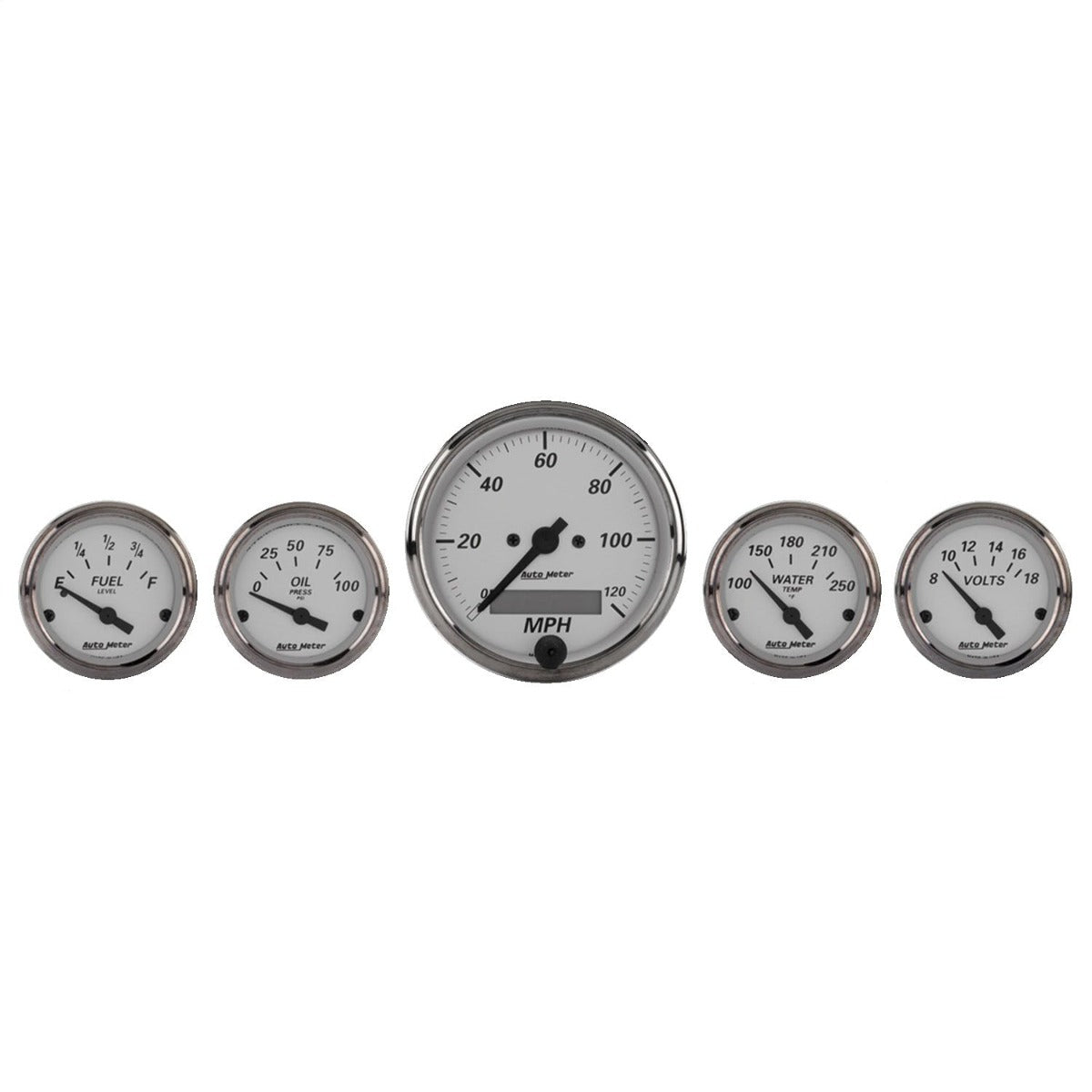 AutoMeter Products 1902 5 Pc. Kit American Platinum (Electrical Speedo)