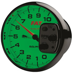 AutoMeter Products 19265 Tachometer Gauge, White-Pro Cycle 5, 10K RPM, Shift Lite 2and4 Cylinder, Fat
