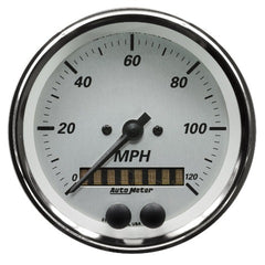 AutoMeter Products 1949 Gauge, Speedometer, 3 3/8, 120mph, Gps, American Platinum