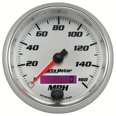 AutoMeter Products 19789 Gauge; Speedometer; 3 3/8in.; 160mph; Elec. Programmable; White; Pro-Cycle