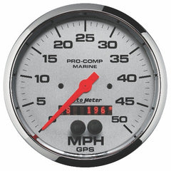 AutoMeter Products 200644-35 Gauge; Speedometer; 5in.; 50mph; GPS; Marine Chrome