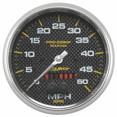 AutoMeter Products 200644-40 Gauge; Speedometer; 5in.; 50mph; GPS; Marine Carbon Fiber